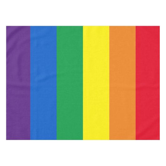 Rainboogstrepen kleuren Lgbt gay flag Tafelkleed (Voorkant (Horizontaal))
