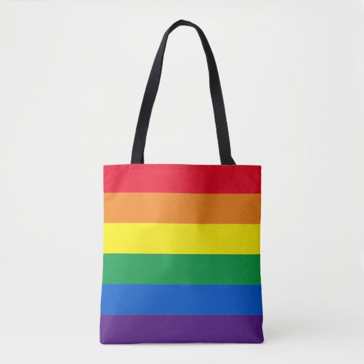 Rainboogstrepen kleuren Lgbt gay pride vlag modern Tote Bag (Voorkant)