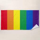 Rainboogstrepen kleuren Lgbt Lgbtq homovlag Strandlaken (Voorkant)