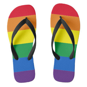 Rainboogstrepen kleuren Lgbt Lgbtq homovlag Teenslippers