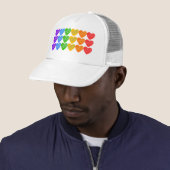 Rainboogstring met sterren trucker pet (In situ)