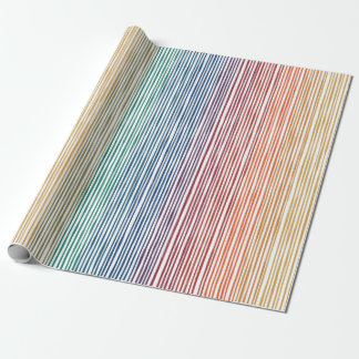 Rainboogstripe Waterverf van verpakkingspapier Cadeaupapier