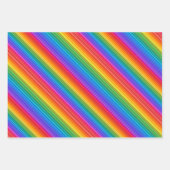 Rainboogstrips Abstracte pakpapierstellen Inpakpapier Vel (Voorkant 3)