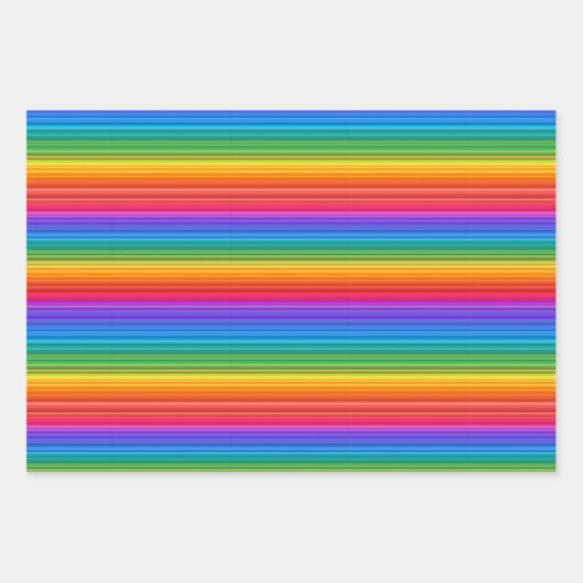 Rainboogstrips Abstracte pakpapierstellen Inpakpapier Vel (Voorkant 2)