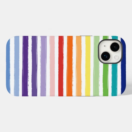 Rainboogstrips Case-Mate iPhone Case (Achterkant (horizontaal))