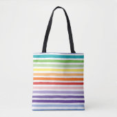 Rainboogstrips Tote Bag (Voorkant)