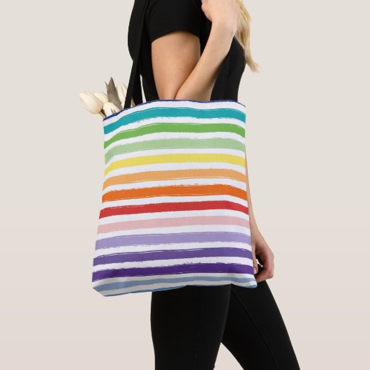 Rainboogstrips Tote Bag (Dichtbij)