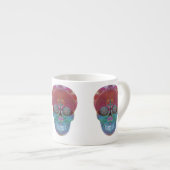 Rainboogsuikerschedel met een boom van leven en ha espresso kop (Voorkant rechts)