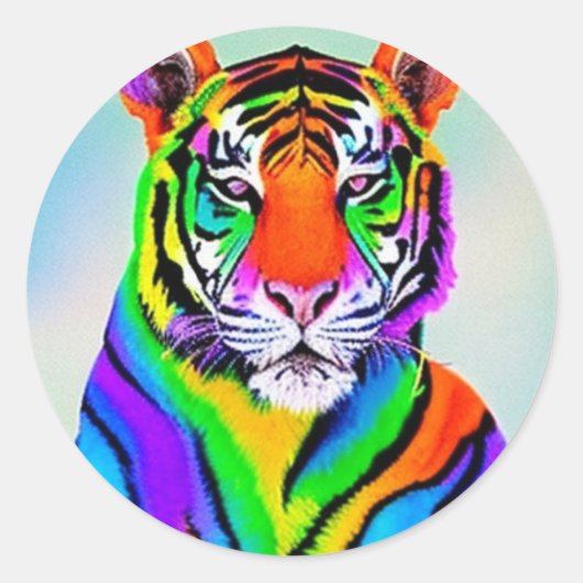 Rainboogtijger Sticker (Voorkant)