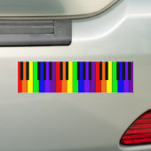 Rainboogtoetsenbord Bumpersticker (Op auto)