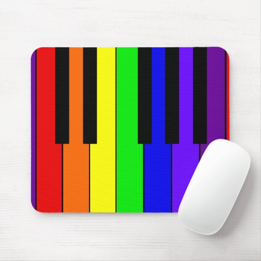 Rainboogtoetsenbord Muismat (Met muis)