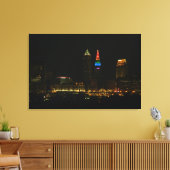 Rainboogtower, Cleveland Ohio Canvas Print (Insitu (Woonkamer))