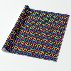 Rainboogventilator van het levenspatroon cadeaupapier