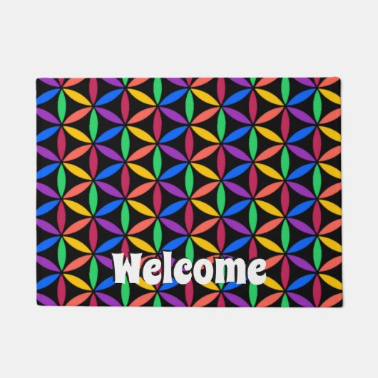 Rainboogventilator van het levenspatroon deurmat (Voorkant)