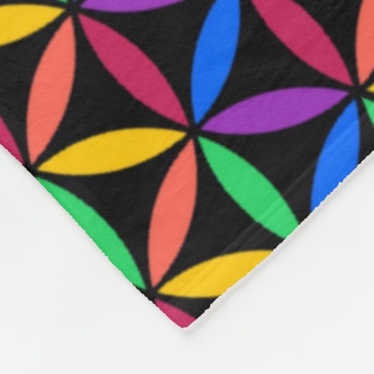 Rainboogventilator van het levenspatroon fleece deken (Hoek)