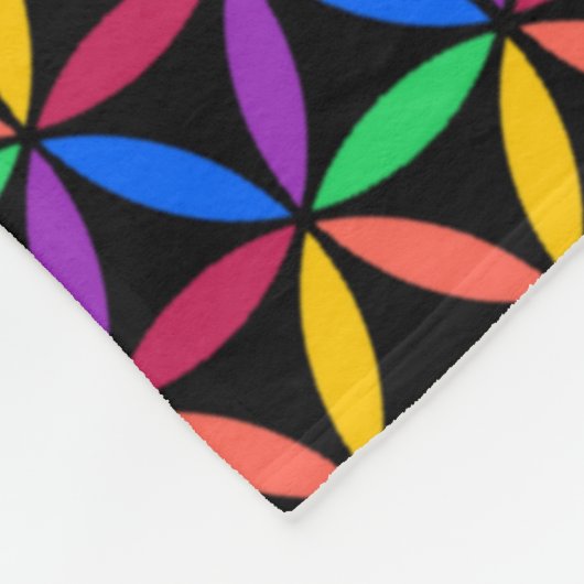 Rainboogventilator van het levenspatroon fleece deken (Hoek)