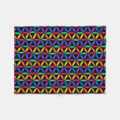 Rainboogventilator van het levenspatroon fleece deken (Voorkant (Horizontaal))
