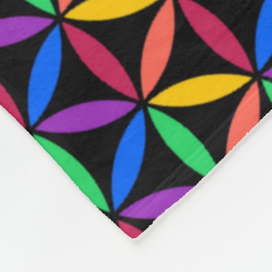 Rainboogventilator van het levenspatroon fleece deken (Hoek)