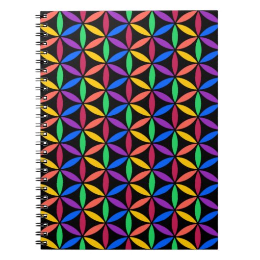 Rainboogventilator van het levenspatroon notitieboek (Voorkant)