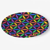 Rainboogventilator van het levenspatroon papieren bordje (Gekanteld)
