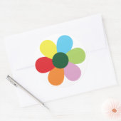 Rainboogventilatorontwerp Ronde Sticker (Envelop)