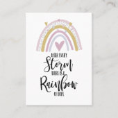 Rainboogverblijf Sterke pin badge holder miskraam Visitekaartje (Voorkant)