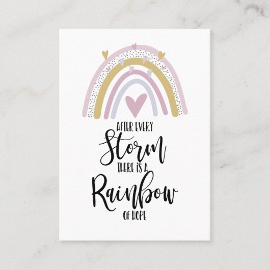 Rainboogverblijf Sterke pin badge holder miskraam Visitekaartje (Voorkant)