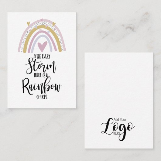 Rainboogverblijf Sterke pin badge holder miskraam Visitekaartje (Voorkant / Achterkant)