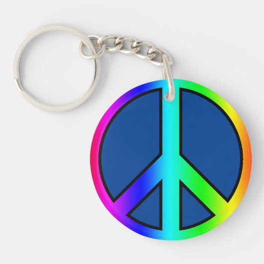 Rainboogverbod voor de Bomb CND-afbeelding Sleutelhanger (Voorkant)