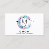 Rainboogverf plakken je eigen foto-Logo Visitekaartje (Voorkant)