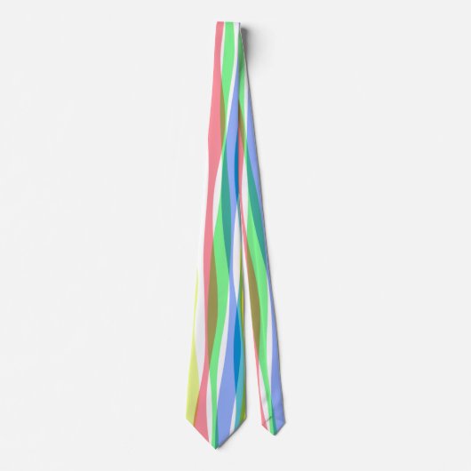 Rainboogverticale strepen pasteelkleurige Stropdas (Voorkant)