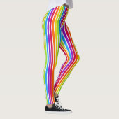 Rainboogverticale strips helder kleurig leggings (Rechts)