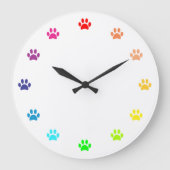 Rainboogverven verf afdrukken als getallen grote klok (Voorkant)