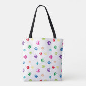 Rainboogverven verf afdrukken op maat tote bag (Achterkant)