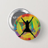 Rainboogvirustnopen Ronde Button 5,7 Cm (Voorkant /achterkant)