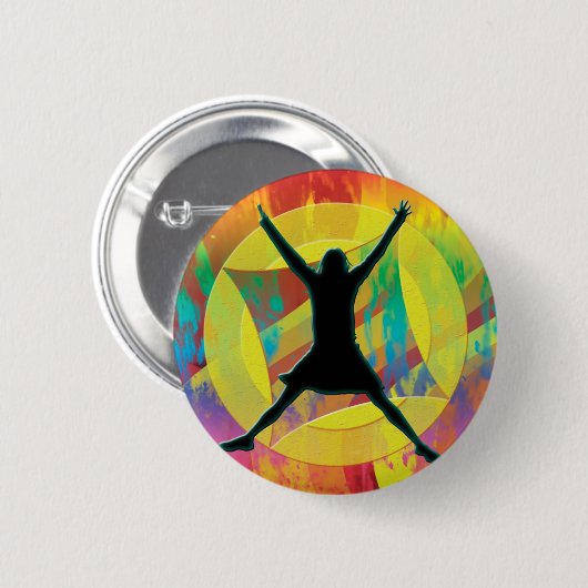 Rainboogvirustnopen Ronde Button 5,7 Cm (Voorkant /achterkant)