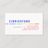 Rainboogvisitekaartjes Visitekaartje (Achterkant)