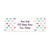 Rainboogvlinderpatroon Etiket (Voorkant)