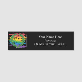 Rainboogvolgorde van de Laurel Name Tag