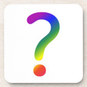 Rainboogvraagteken Onderzetter (Voorkant)