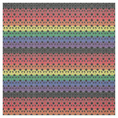 Rainboogvredessignalen op zwart stof (Swatch)