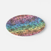 Rainboogwegfietsen Papieren Bordje (Gekanteld)