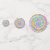 Rainboogwervelpatroon Confetti (Achterkanten)