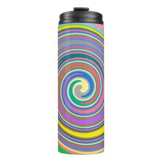 Rainboogwervelpatroon Thermosbeker (Voorkant)