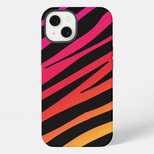 Rainboogzebraafdrukken iPhone Hoesje (Achterkant)