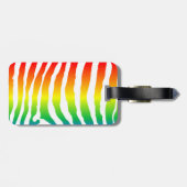 Rainboogzebrapatroon met monogram bagagelabel (Achterkant horizontaal)