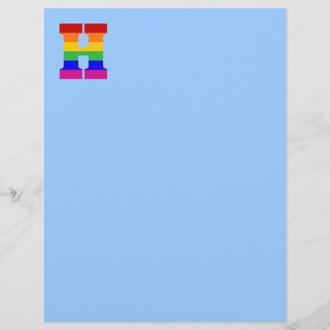 Rainbooleboog, letter H (Voorkant)