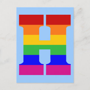 Rainbooleboog, letter H Briefkaart