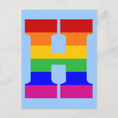 Rainbooleboog, letter H Briefkaart (Voorkant)
