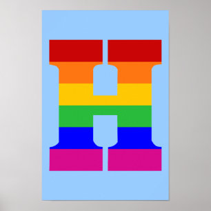 Rainbooleboog, letter H Poster